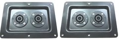 (2) Two Large Metal Speaker Jack Plates with Dual Large SpeakOn NL8MPR.