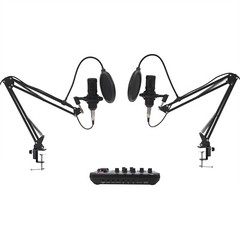 Condenser Microphone Pro Audio Mixer Podcast Equipment F998 Max Sound Card+BM800