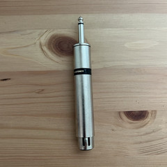 1/4 in 6.35mm Jack Male to XLR Female Silver Audio Adapter 1:1