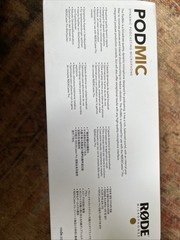 Rode PodMic Dynamic Podcasting Microphone