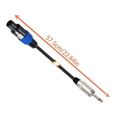 Speakon to 1/4″ Mono Speaker Cable 6.35mm TS Plug to Speakon Male Speaker Wire