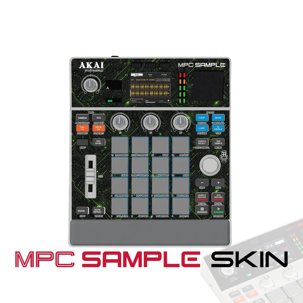 Akai MPC Sample Skin / Neon Green
