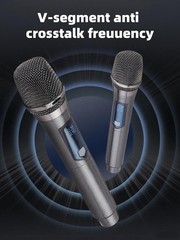 Wireless Microphone, Rechargeable Fixed Frequency Wireless Dual Microphone,Ha…