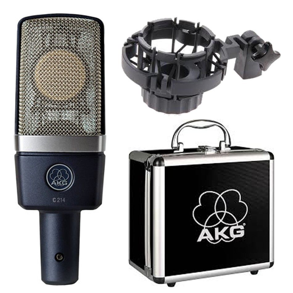 AKG C214 Studio Condenser Microphone Large Diaphragm Mic 3185X00010