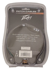 Peavey 3′ Color Coded 1/4″ Mono Patch Cables Brand New