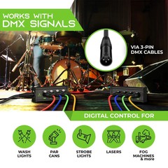 4-Channel XLR/DMX to RJ45 Ethernet Extender for Live Sound & Lighting