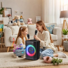 2400W Portable Tiltable Bluetooth Speaker Subwoofer 8in Heavy Bass Sound System