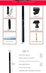 1Set Professional Condenser Microphone Video DSLR Camera Interview Recording Mic