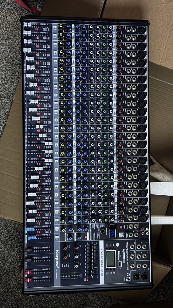 Karpow M‑1024 Professional 24‑Channel Audio Mixing Console. Music Production.