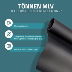 Tönnen Mass Loaded Vinyl 1.23 lb/ft2 – Professional lb , 1/8 in, 80 sqft