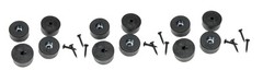 (12 PACK) PENN ELCOM 3/4″ x 1-1/2″ Rubber Feet for Amp/ Case/ Speaker – F1686/20