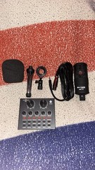 BLACKMORE BMP-20 Condenser Microphone Kit w/ V8 Sound Card, Adjustable Gain