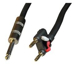 2 PACK PRO AUDIO 1/4 TO DUAL banana 50 FT foot PA DJ SPEAKER CABLE 14 GAUGE WIRE