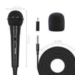 Marengo Wired Cardioid Vocal Microphone with 13ft Cable and On/Off Switch