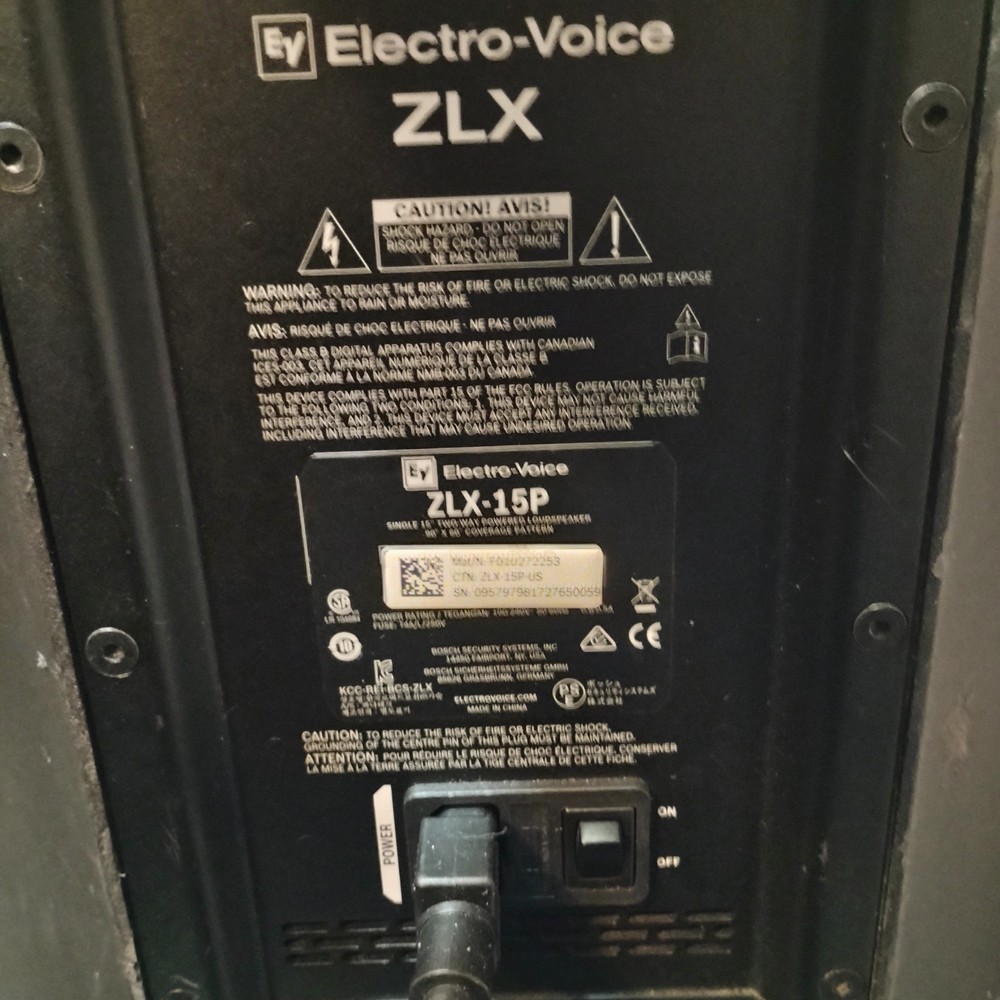 Electro Voice ZLX-15P 15″ Powered PA Speaker 1000W DJ Live Sound With Bluetooth