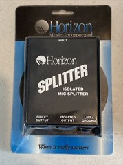 NIB Rapco Horizon MS-1 Isolated Mic Splitter W/ Ground Lift Switch Unopened NOS