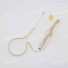 Beige Face mouth Microphone for SHURE Wireless Headset Mics System 4Pin XLR mini