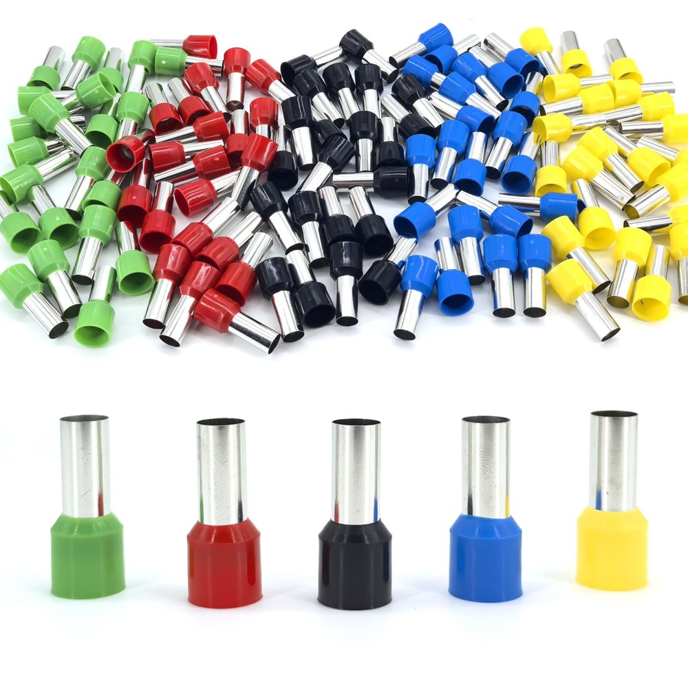 200 Pcs Wire Ferrules Kits, 6 AWG Ferrule 6 5 Colors （200PCS）