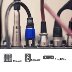 Practical Reliable Stable Maneuverable 6PCS Speakon Connector Male Audio Adapter