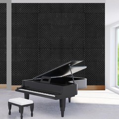 24 Pack Sound Absorbing Foam Panels 12″x12″ High Density Fire Resistant Acoustic