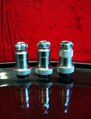Lot of 3 1970’s Japanese 4 pin female microphone cable connector Aiwa Calrad # 4