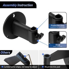 HyperX QuadCast Boom Arm with Mic Wall Mount Silver
