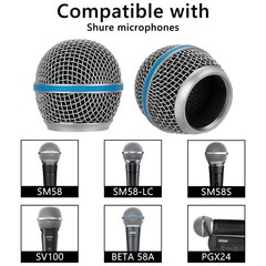 Geekria Replacement Microphone Grille for Shure SM58, SM58-LC, SM58S, BETA 58A