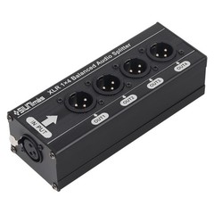 Hotswap Design 3Pin XLR 1-in 4-Out Splitter Box Portable Size Aluminum Alloy …