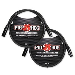 Pig Hog PHM3 8mm Tour Grade Mic Cable, XLR 3ft – 2-pack