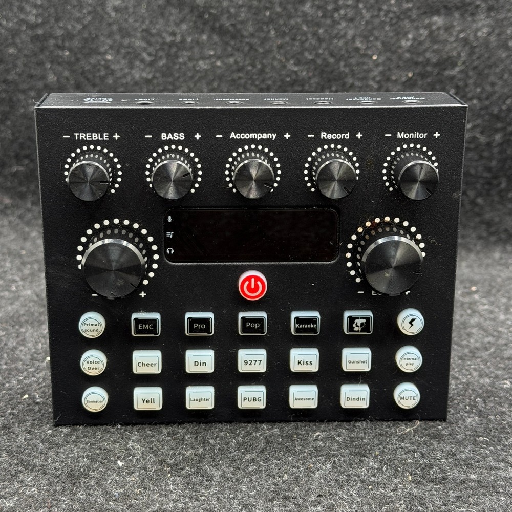 Squarock V8S Mixer 🎙️🎛️ Podcast Controller Black – No Accessories