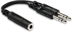 YPP-308 1/4″ TRSF to Dual 1/4″ TRS Y Cable