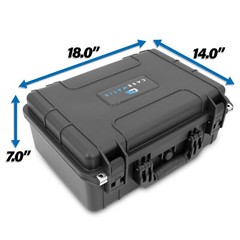 CM Waterproof Hard Case with Customizable Foam for Items up to 15.5″ x 9.5″ x 5″