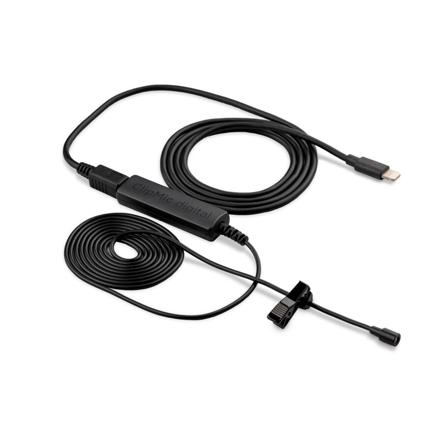 Apogee ClipMic Digital 2 Premium Clip-On Lavalier Microphone, Black