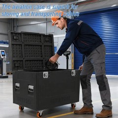 ATA Cable Trunk Road Case with Wheels for Pro Audio Gear