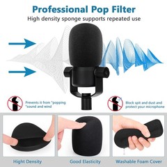 Windscreen Pop Filter Compatible with Rode Podmic, Mic cover for podmic