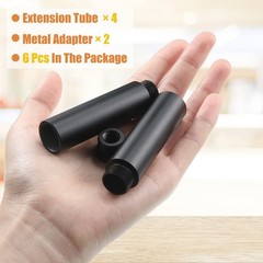 4 Pieces Mic Stand Extension Tube 5/8 Inch Microphone Extension Pipe Aluminium