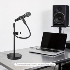 Adjustable Gooseneck Microphone Stand W/desk Clamp For Radio Broadcasting Studio