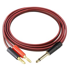 1/4 TS to Banana Plug Speaker Cable,6.35mm TS to Banana Plug Speaker Audio Cable