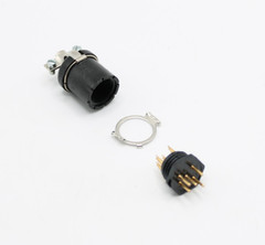 5-Pin Male Miniature Hexagonal Panel Connector Socket Sleeve Hood 126-217-1000