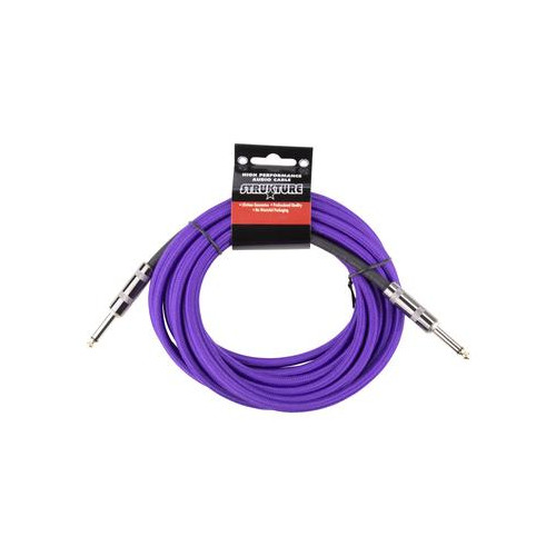 Stukture 1/4″ Woven Instrument Cable,18’6″ Purple, SC186PP