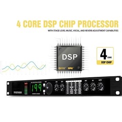 2024 Pro Digital Reverb Multi Effect Dsp Processor Audio Equalizer Vocal Mic