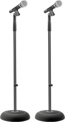 Universal Microphone Stand – Handheld Mic Compatible, Heavy Compact Base, Lightw