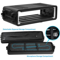 Rack Case 2U pace SHALLOW 11 Inch Deep, Amplifier PA DJ Mixer 19″ wide w Screws