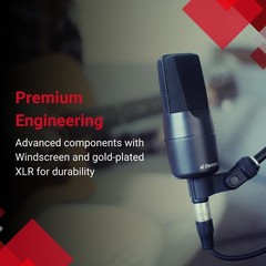 X1 A Microphone 20Hz to 20kHz Frequency 48V Phantom Power Low Impedance 50 Ohms