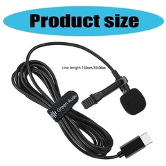 High Sensitivity Type C Lavalier Mic Microphone for Interviews Online Chatting