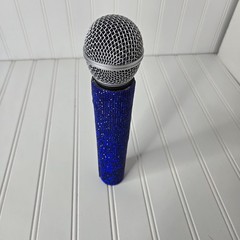Fake Sparkly Microphone for Singing, Plastic Prop Mic Prop Microphone