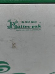 Vintage 1960’s Platter-pak LP Carrying Storage Case #1252 Dance Green