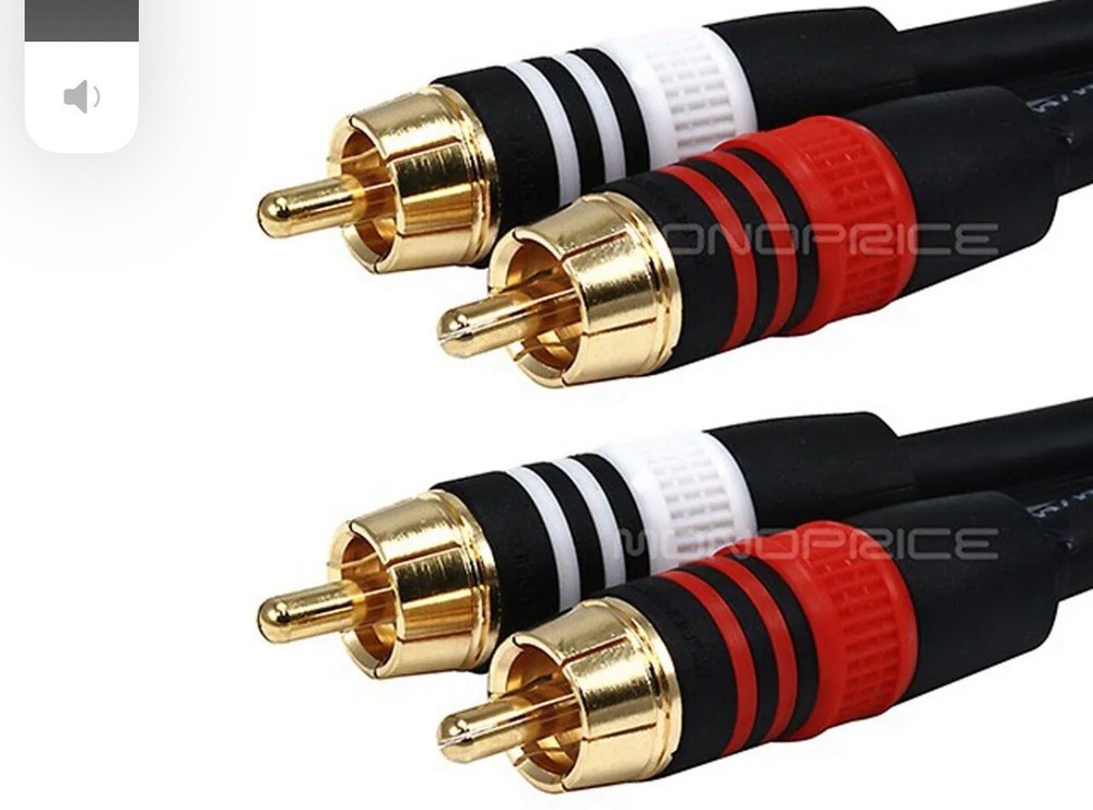 RCA Male to RCA Male 6ft m/m 22AWG 2 Channel Audio Cable MONOPRICE 2865