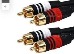 RCA Male to RCA Male 6ft m/m 22AWG 2 Channel Audio Cable MONOPRICE 2865