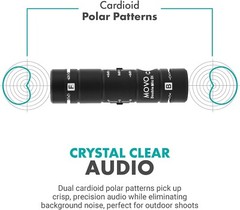 Movo DoubleMic-DI Dual Capsule Microphone – iPhone Two-Sided Cardioid Condenser